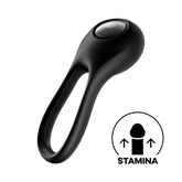 Satisfyer Majestic Duo Silicone Flexible Cock Ring Black Cock Rings